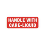 89x32mm Handle With Care Liquid Label