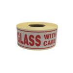 148x50mm VL148GR Glass With Care Label