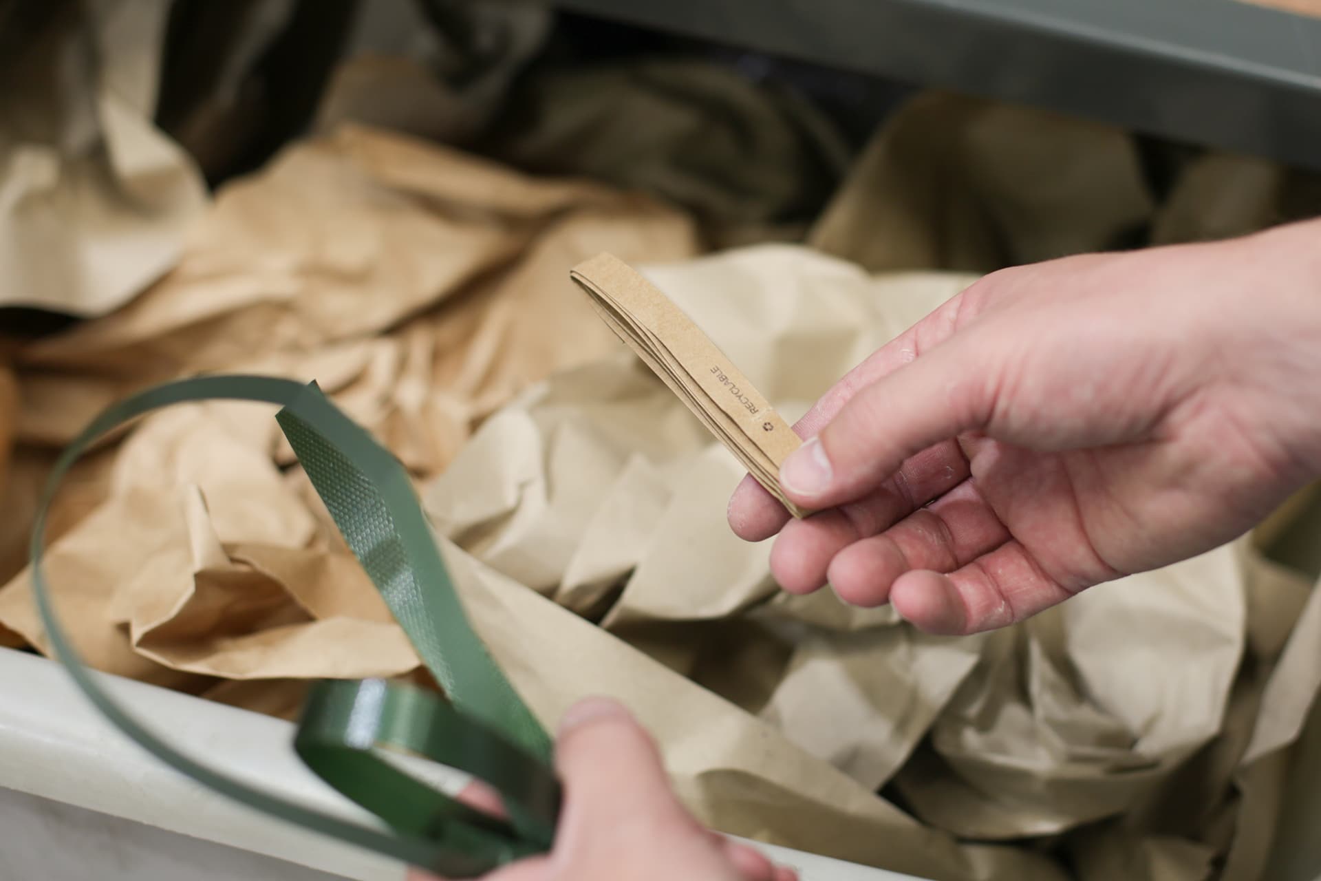 Paper Strapping is easy to dispose of with other paper and cardboard