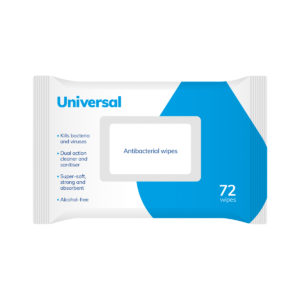 KleanPac Anti Bacterial Universal Wipes 72/Pack